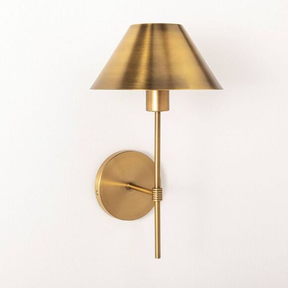 Metal Sconce Wall Light (Includes LED Light Bulb) Brass - Picture 1 of 4